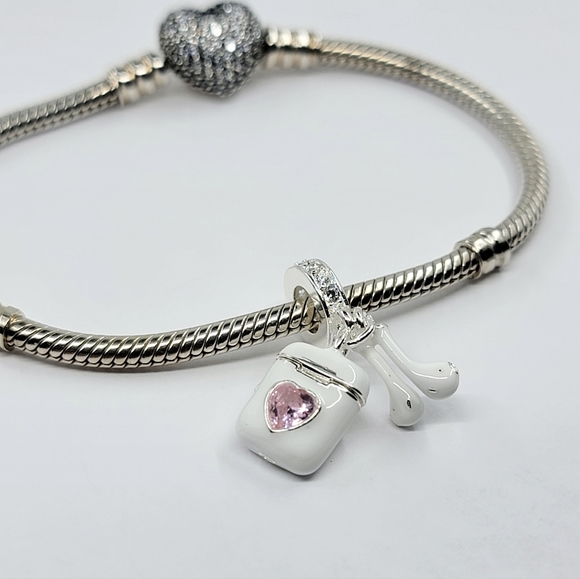 Charm for Bracelet Sterling Silver 925 Airpod - Picture 2 of 6